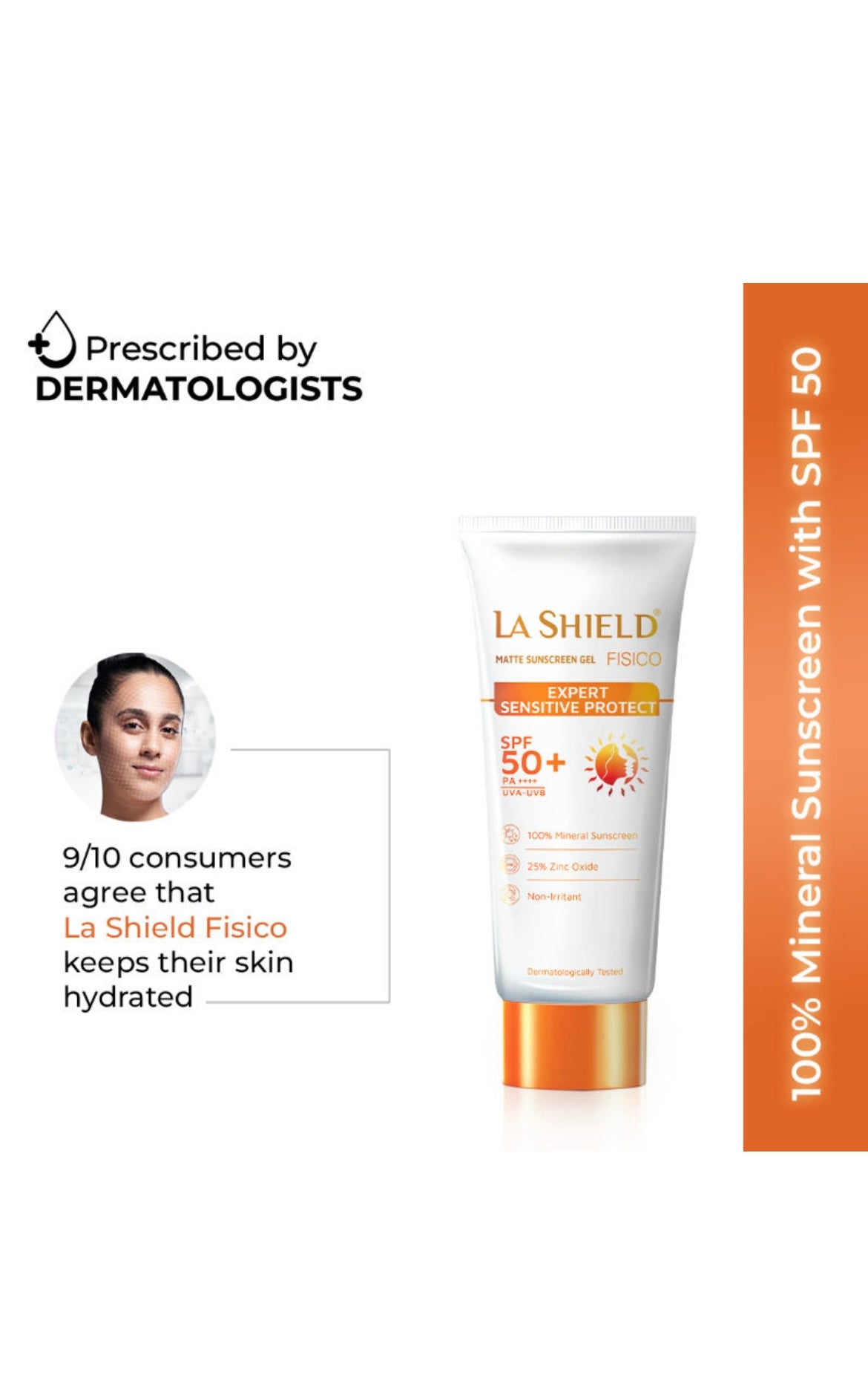 La Shield Matte Fisico Sunscreen SPF 50+ PA+++ (50 g)