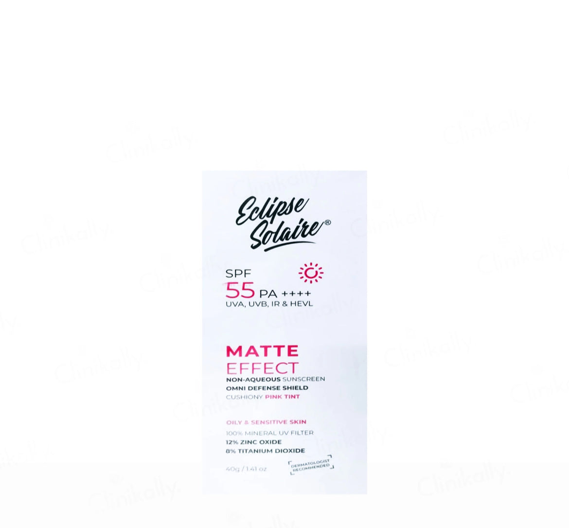 Yuderma Eclipse Solaire pink Tinted Non aqueous sunscreen SPF 55PA++++-40gm